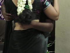 Sensual Indian Girl in Smooth Satin Silk